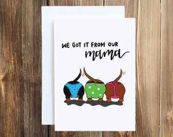 Funny Mothers Day Card (Printable Digital Download): Funny, Dog, Underwear, Mom