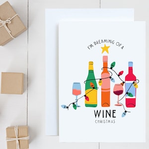 Cartão de Natal digital | Download instantâneo | Imprimível | engraçado | Cartões de férias | Vinho Natal