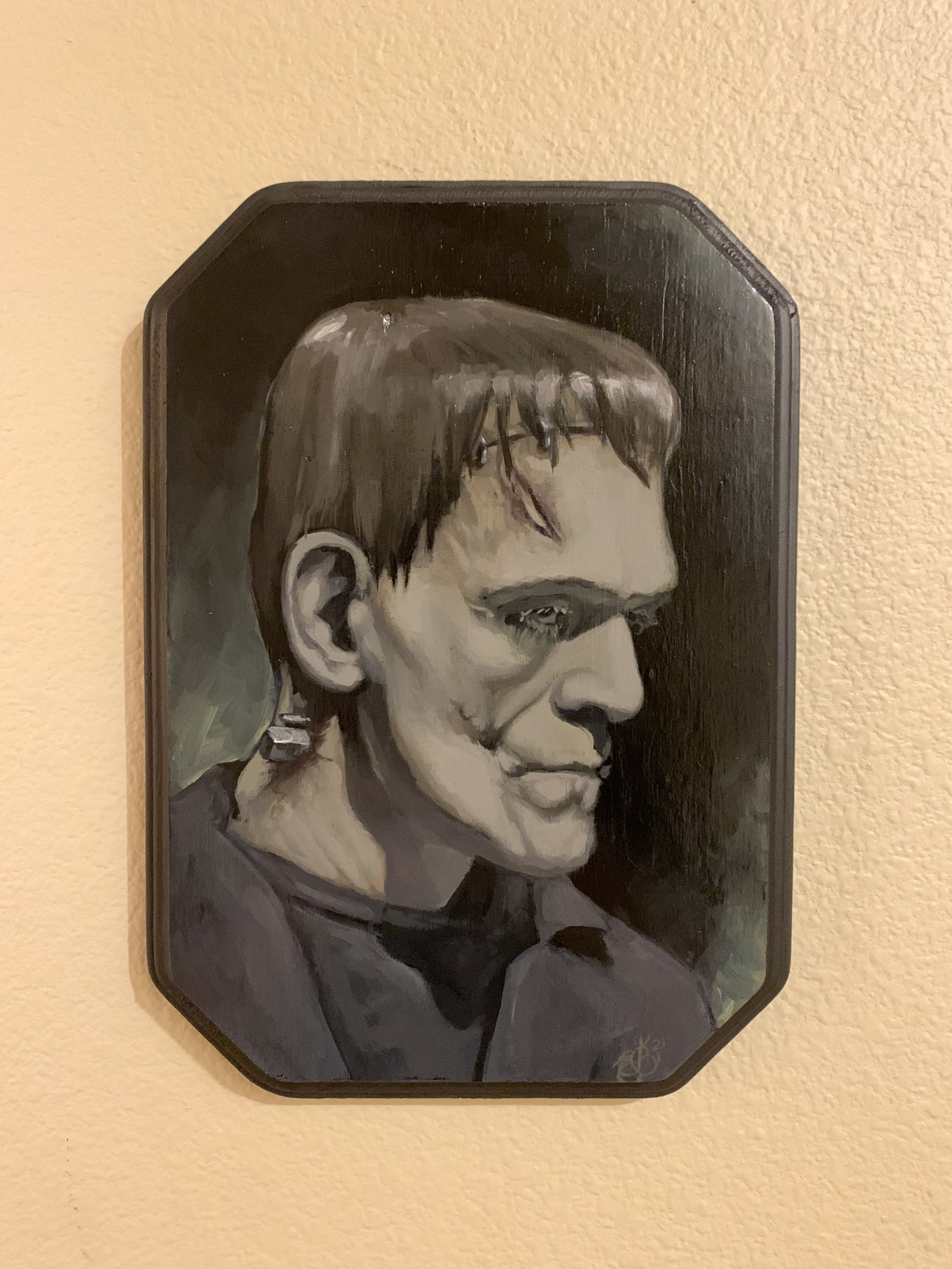 Original Frankensteins Monster Acrylic Portrait Painting on Etsy