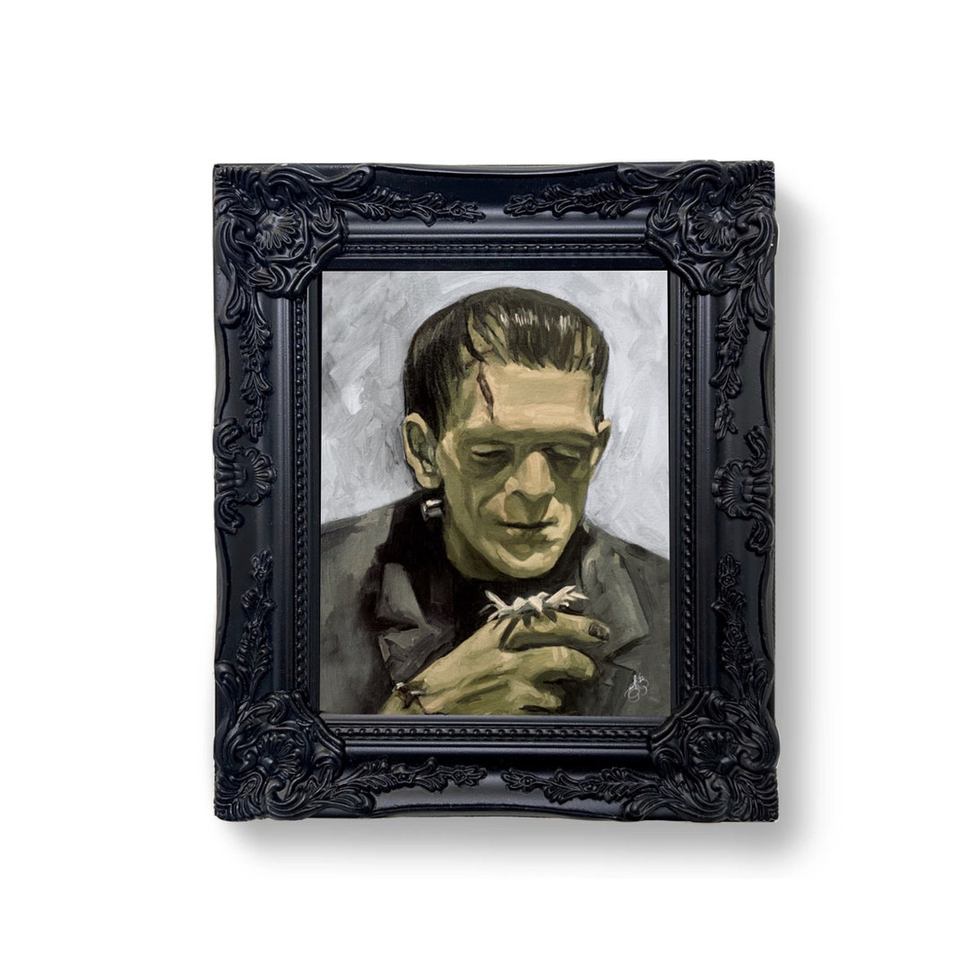 Original Painting Print // Frankensteins Monster & Daisy Etsy
