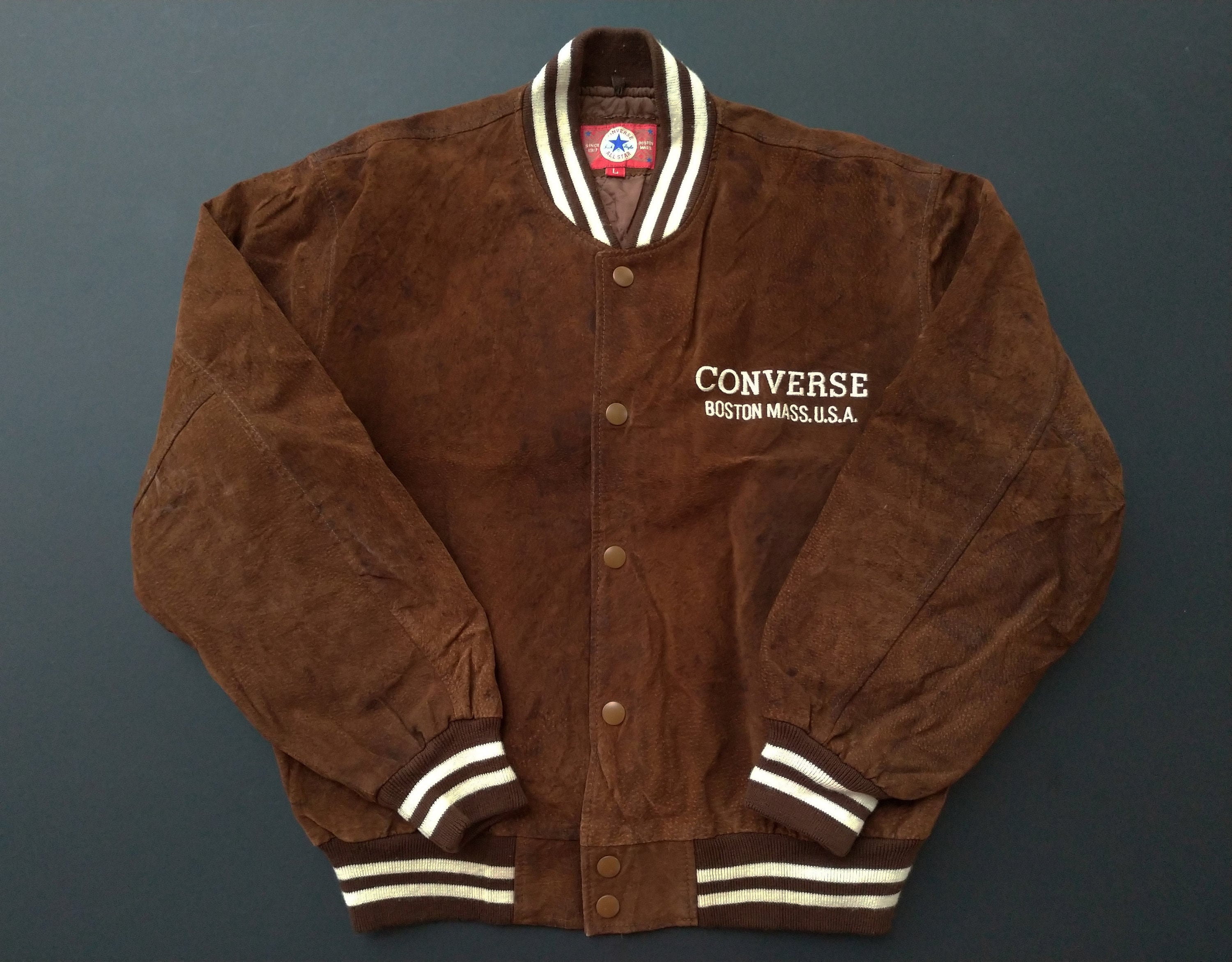 Converse Chuck Taylor All Star Brown Suede Jacket Bomber Big Large