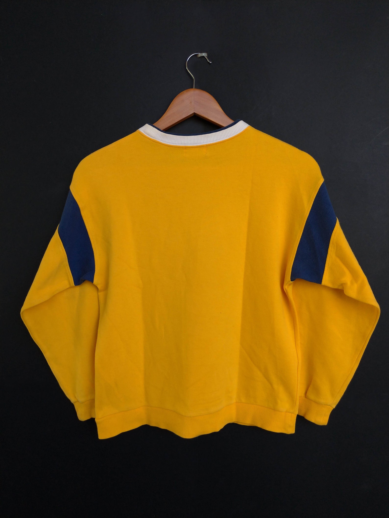 PUMA Sweatshirt Big Logo Crew Neck Yellow Size S - Etsy