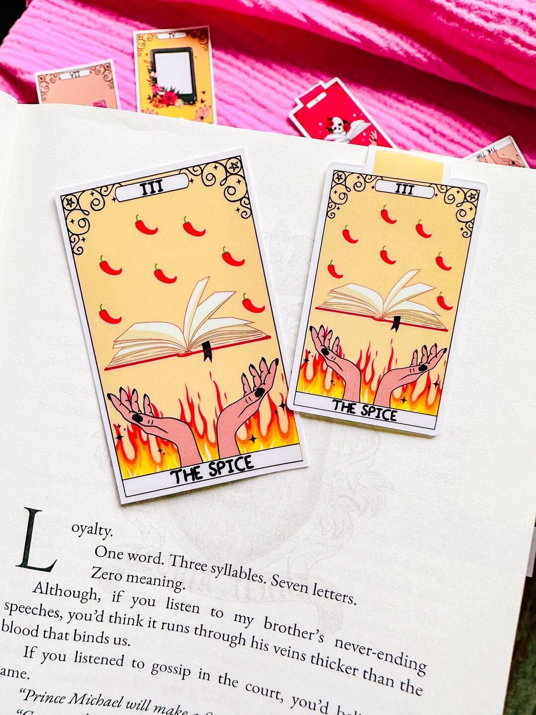 The Spice Tarot Bundle Sticker & Bookmark Bookish Gift Book