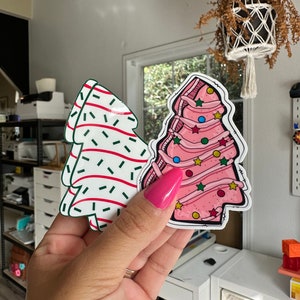 Christmas tree cake Sticker | Kindle Sticker | Notebook Sticker | Bookish Sticker | Laptop Sticker | Booktok Sticker