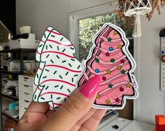 Christmas tree cake Sticker | Kindle Sticker | Notebook Sticker | Bookish Sticker | Laptop Sticker | Booktok Sticker