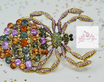 4" Spider Brooches, Large Halloween Spider, Large Spider Brooch, Halloween decor, Halloween pin, Fake bake supplies, fashion jewelry, brooch