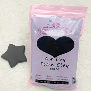100g Black foam clay, Foam Clay, Glittz and Glue Foam Clay, Fake bake supplies, cosplay clay, slime, soft clay, air dry foam clay