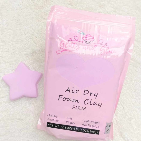 Pink Lilac Foam Clay, Foam Clay, Glittz and Glue Foam Clay, Fake bake supplies, cosplay clay, slime, soft clay, air dry foam clay, slime