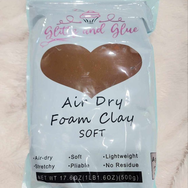 SOFT, Chocolate Brown, Foam clay, Foam Clay, Glittz and Glue Foam Clay, Fake bake supplies, cosplay clay, slime, air dry foam clay