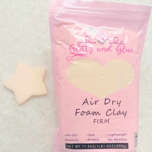 Cream foam clay, Foam Clay, Glittz and Glue Foam Clay, Fake bake supplies, cosplay clay, slime, soft clay, air dry foam clay, craft supplies