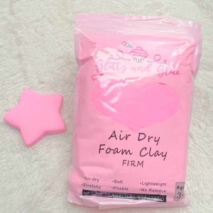 Hot Pink Foam Clay, Foam Clay, Glittz and Glue Foam Clay, Fake bake supplies, cosplay clay, slime, soft clay, air dry foam clay, crafts