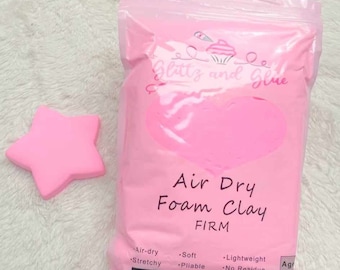 Hot Pink Foam Clay, Foam Clay, Glittz and Glue Foam Clay, Fake bake supplies, cosplay clay, slime, soft clay, air dry foam clay, crafts