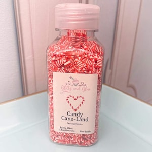 Candy Cane Land, craft supplies, Fake bake supplies, candy canes, polymer clay, polymer sprinkles, clay sprinkles, Christmas sprinkles