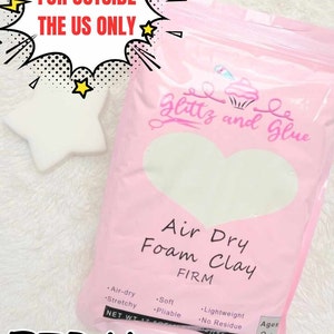 OUTSIDE the US purchases ONLY, Glittz and Glue Foam Clay, Fake bake supplies, cosplay clay, slime, soft clay, air dry foam clay, crafts