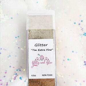Champagne Gold Glitter, Extra Fine Glitter, 4.5oz Glitter, Crafting Glitter, DIY Glitter, Fake bake supplies, crafting supplies, Glitter