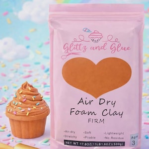 500g FIRM Burnt Umber Foam Clay | Air Dry Clay | Cosplay | Slime | Fake Bake Supplies