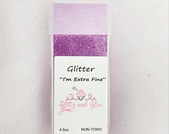Light Purple I’m Extra Fine, Glitter, Fine Glitter, 4.5oz Glitter, Crafting Glitter, DIY Glitter, Glittz and Glue Glitter, nail glitter