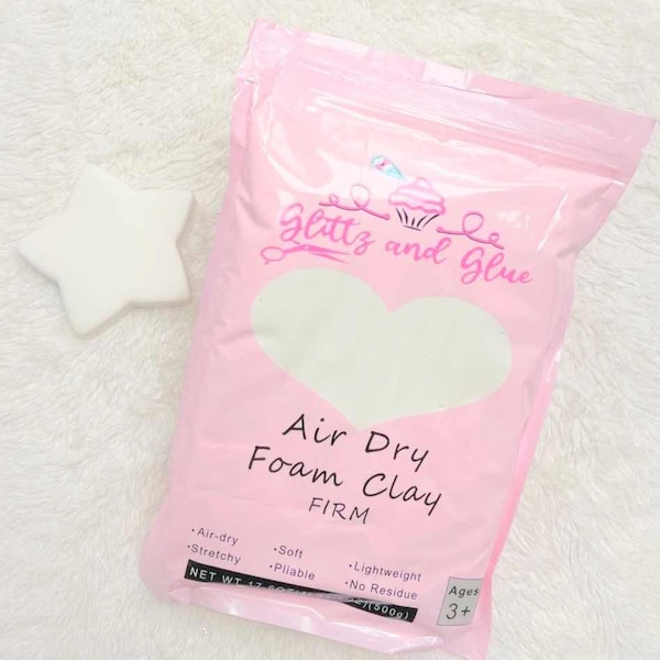 100g White foam clay, Foam Clay, Glittz and Glue Foam Clay, Fake bake supplies, cosplay clay, slime, soft clay, air dry foam clay, clay