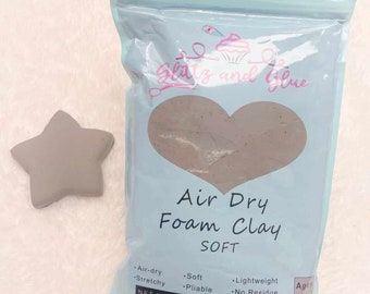 SOFT Gray Foam Clay, Foam Clay, Glittz and Glue Foam Clay, Fake bake supplies, cosplay clay, slime, soft clay, air dry foam clay, crafts