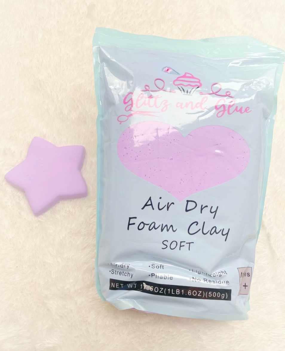 100g SOFT, Light Purple foam clay, Foam Clay, Glittz and Glue Foam Clay, Fake bake supplies, cosplay clay, slime, soft clay, air dry foam