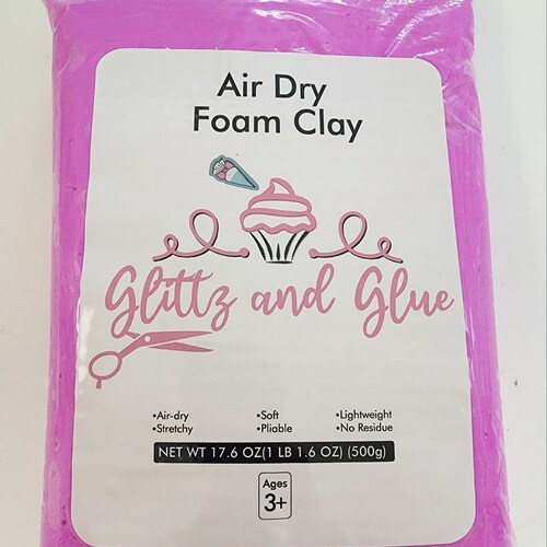 Air Dry Foam Clay Yellow Foam Clay Glittz and Glue Foam Etsy