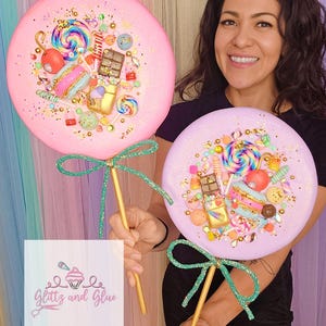 Fake Lollipops, Candy land decor, Birthday, party props, photo props, wreath attachments, Fake candy, Candy land, large lollipop, Fake treat