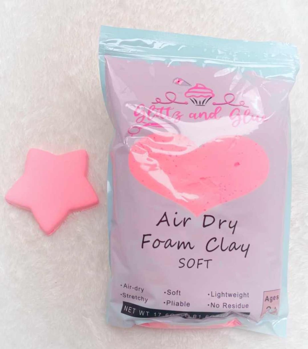 SOFT, Bubblegum Pink, Foam Clay, Foam Clay, Glittz and Glue Foam Clay