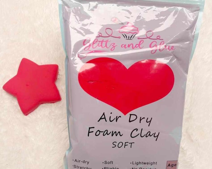Air Dry Foam Clay Yellow Foam Clay Glittz and Glue Foam Etsy