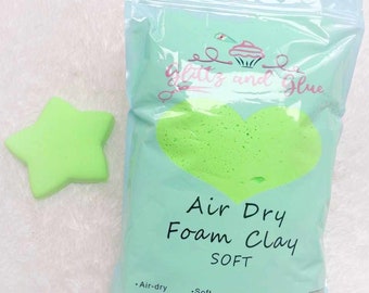 100g SOFT, Neon Green, foam clay, Foam Clay, Glittz and Glue Foam Clay, Fake bake supplies, cosplay clay, slime, soft clay, air dry clay