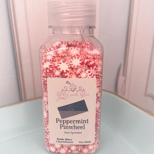 Peppermint Pinwheel, Polymer sprinkles, clay sprinkles, fake bake supplies, Polymer clay, craft supplies, cosplay, Christmas decor