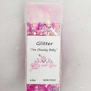 Purple Pink I’m Chunky Baby, Glitter, Chunky Glitter, 4.5oz Glitter, Crafting Glitter, DIY Glitter, Fake bake supplies, glitter shakers
