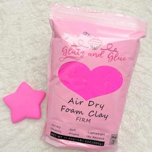 Fuchsia Foam Clay, Foam Clay, Glittz and Glue Foam Clay, Fake bake supplies, cosplay clay, slime, soft clay, air dry foam clay, crafts