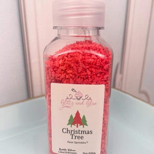 Christmas tree, polymer clay sprinkles, clay sprinkles, fake sprinkles, fake bake supplies, craft supplies, Christmas decor
