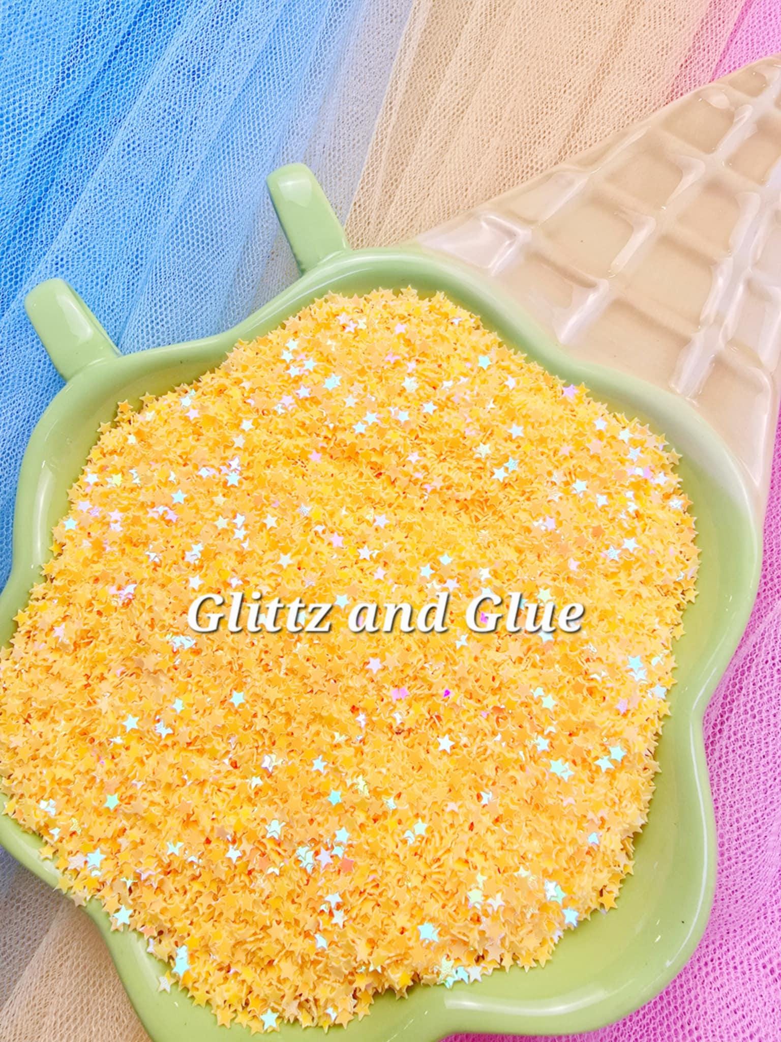 Yellow Star Sequins, Star Shaped Sequins, Craft Sequins, Yellow Glitter, Confetti Stars, Glitter Star, Resin Craft Supplies, Yellow sequins