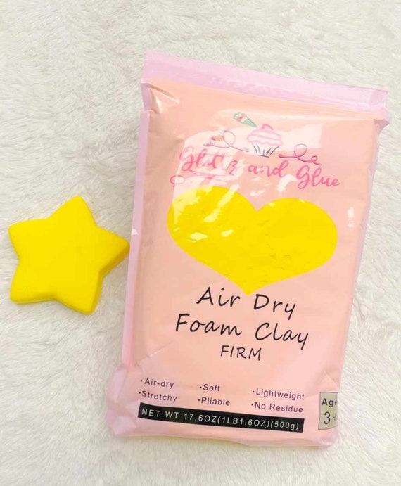 Air Dry Foam Clay, Yellow Foam Clay, Glittz and Glue Foam Clay
