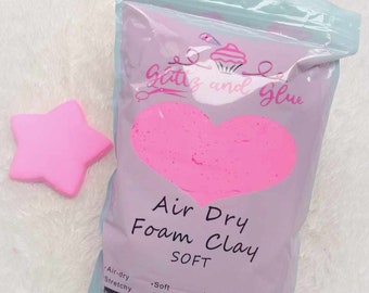 100g SOFT, Hot Pink, Foam Clay, Glittz and Glue Foam Clay, Fake bake supplies, cosplay clay, slime, soft clay, air dry foam clay, soft clay