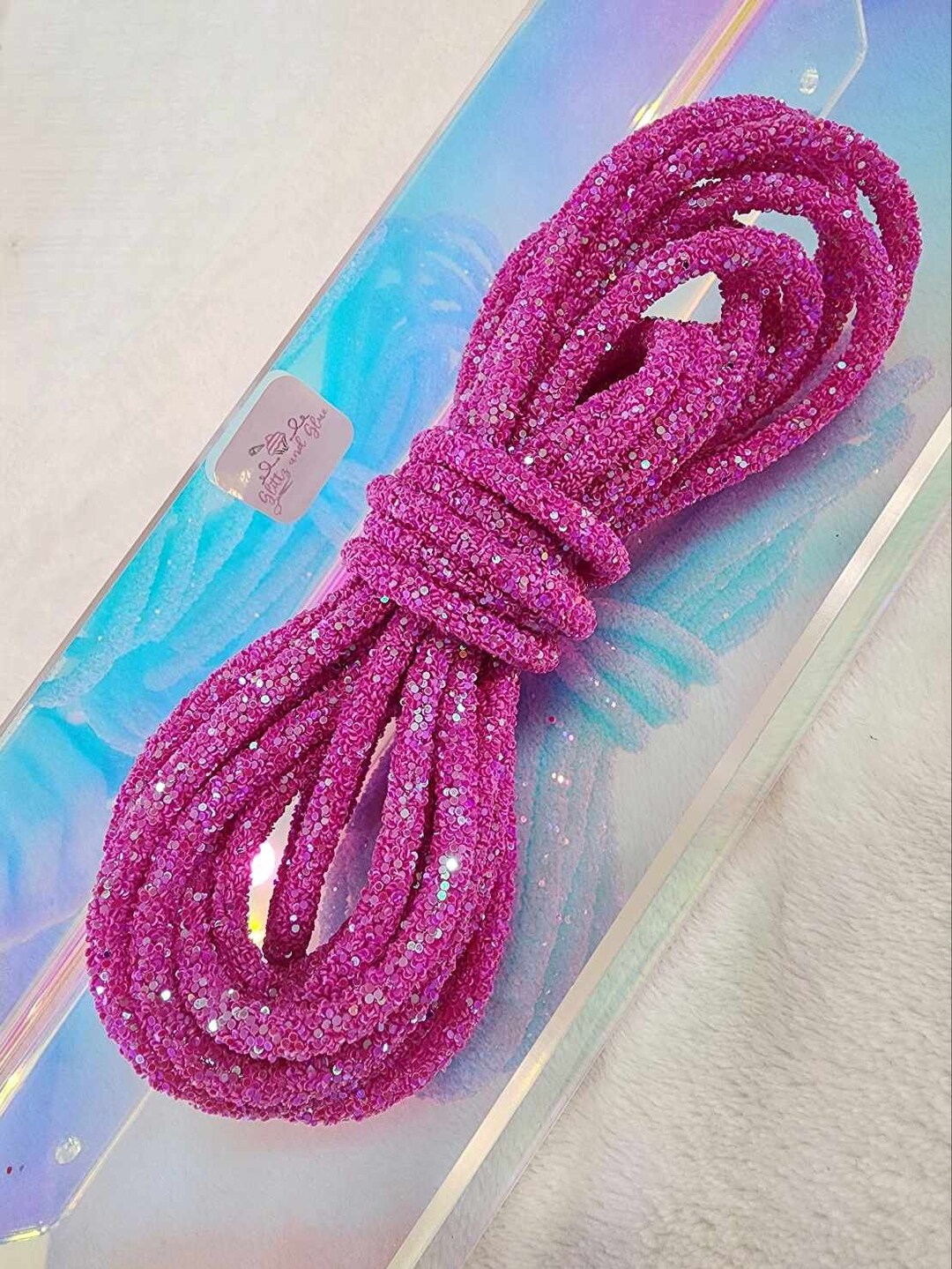 Violet Glittered Rope, Glittered Tube, Craft Supplies, Wedding ...