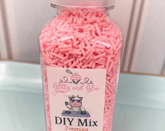 Light Pink DIY Mix Jimmies, 178Grams, clay sprinkles, fake pink sprinkles, polymer clay sprinkles, Christmas Sprinkles, fake jimmies