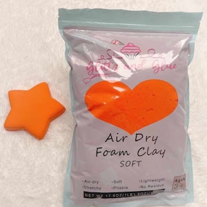 500g SOFT Red Orange Foam clay, Foam Clay, Glittz and Glue Foam Clay, Fake bake supplies, cosplay clay, slime, soft clay, air dry foam clay