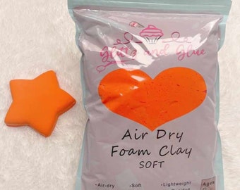 SOFT Red Orange Foam clay, Foam Clay, Glittz and Glue Foam Clay, Fake bake supplies, cosplay clay, slime, soft clay, air dry foam clay, clay