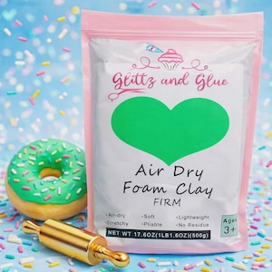 500g FIRM Dark Green Foam Clay | Air Dry Clay | Cosplay | Slime | Fake Bake Supplies