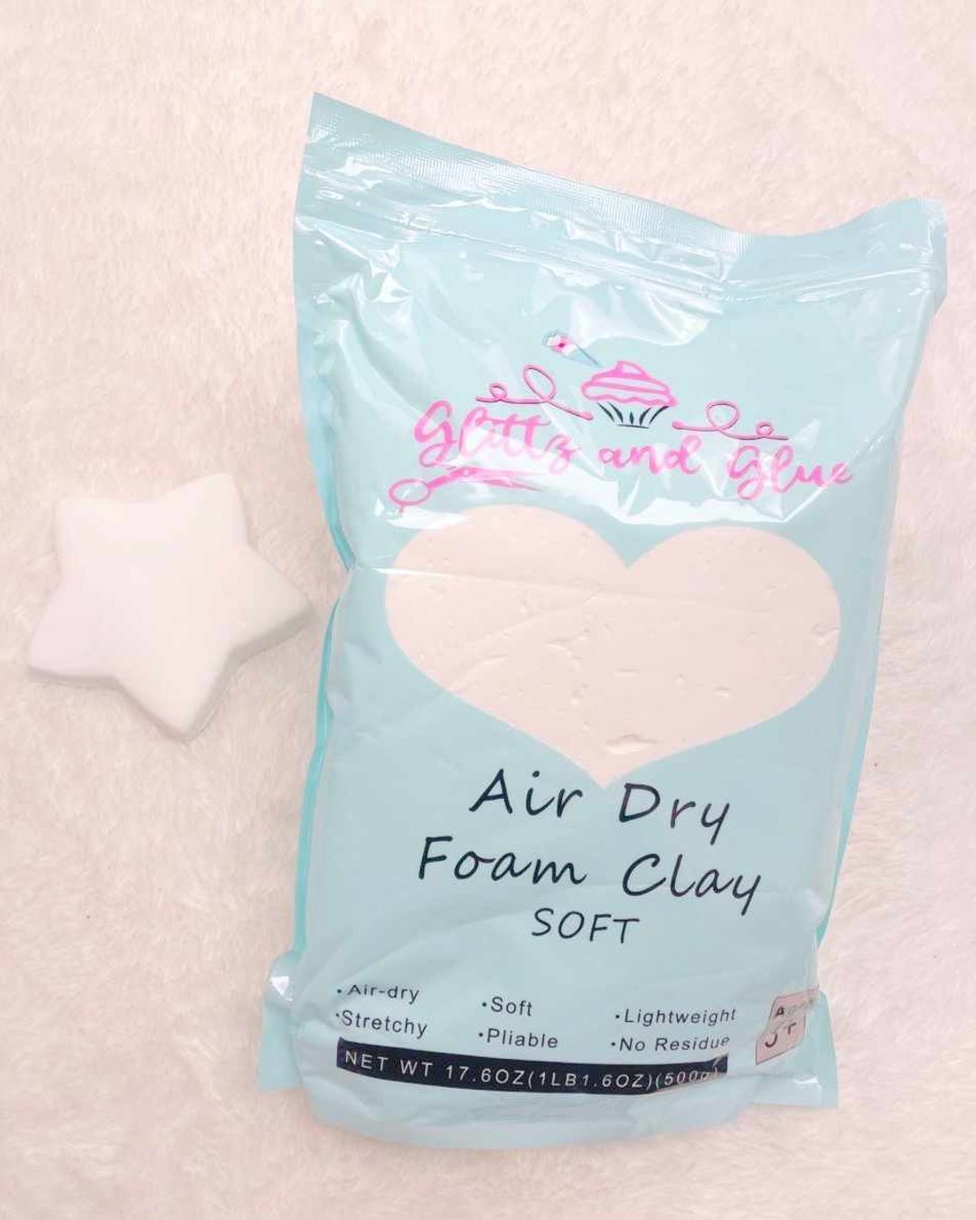 SOFT White Foam Clay, Foam Clay, Glittz and Glue Foam Clay, Fake Bake  Supplies, Cosplay Clay, Slime, Soft Clay, Air Dry Foam Clay, Crafts 