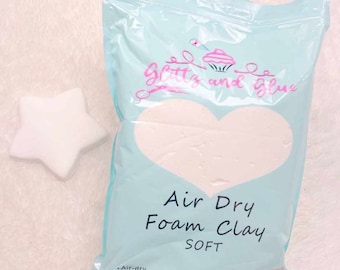 100g SOFT White foam clay, Foam Clay, Glittz and Glue Foam Clay, Fake bake supplies, cosplay clay, slime, soft clay, air dry foam clay