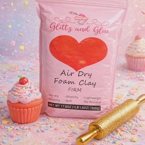 500g FIRM Red Foam Clay | Air Dry Clay | Cosplay | Slime | Fake Bake Supplies