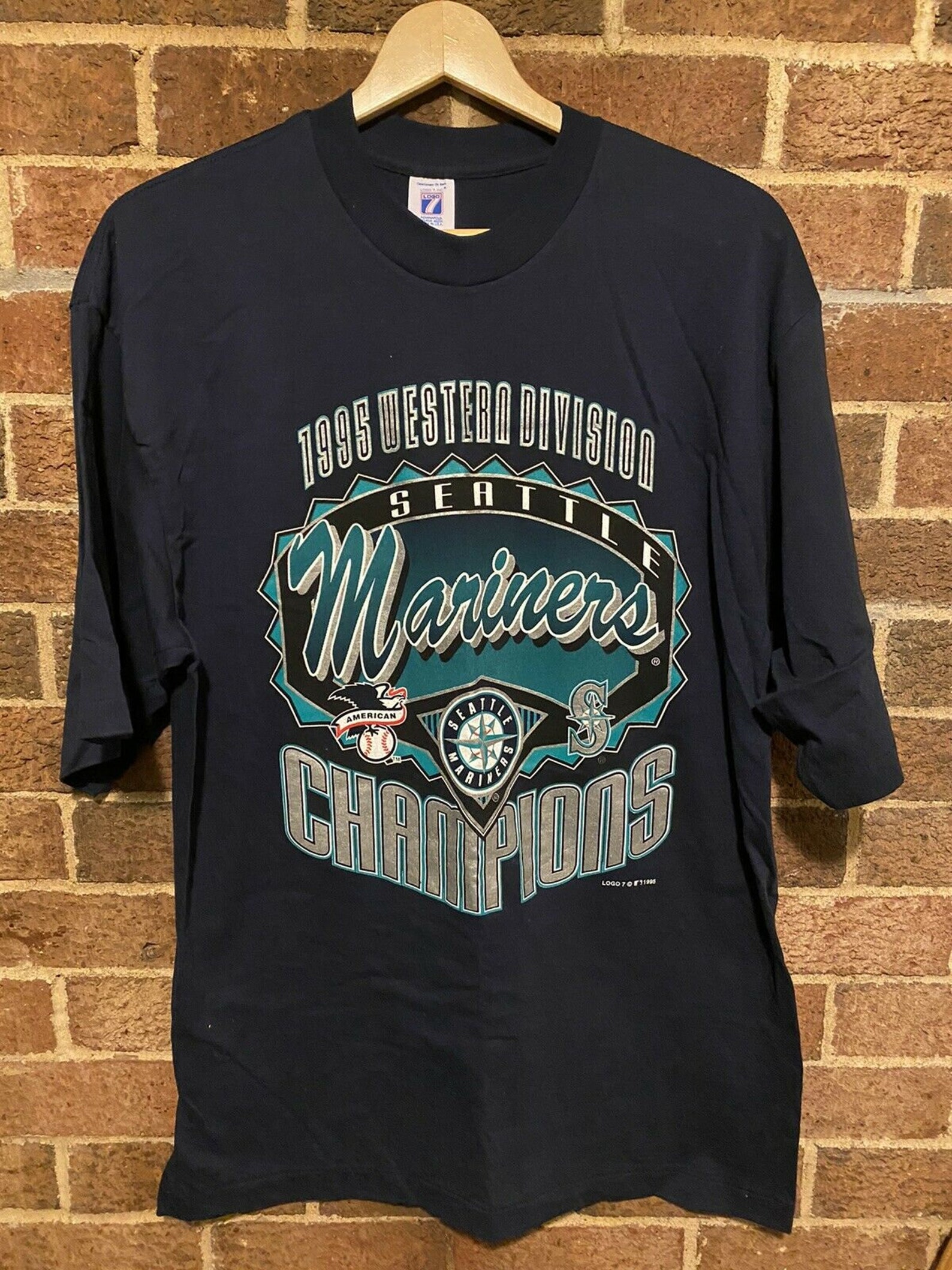 Vintage 90s 1995 seattle mariners Western Division Champions | Etsy