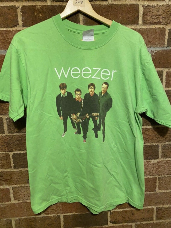 Vintage Weezer T Shirt Size Large Promo Shirt Blue