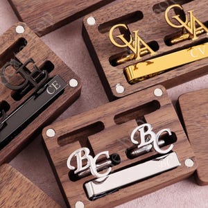 Custom Cuff Links Wedding Groomsman Personalized Initials Cufflinks For Best Man Groom Groomsman Proposal Engraved Black Tie Clip Set