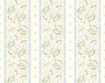 Freya Vine Wallpaper - folk art inspired wallpaper, Hand painted wallpaper, painted floral wallpaper, girls room, bespoke nursery