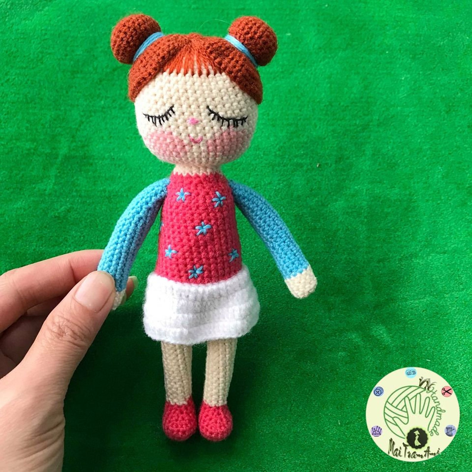 Sleeping baby doll crochet pattern sleeping doll crochet Etsy