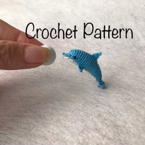 40K miniatures, tiny dolphin crochet pattern, Miniature blue Dolphin, Micro Whale, Stuffed Animal, PDF INSTANT DOWNLOAD, Mini Dolphin